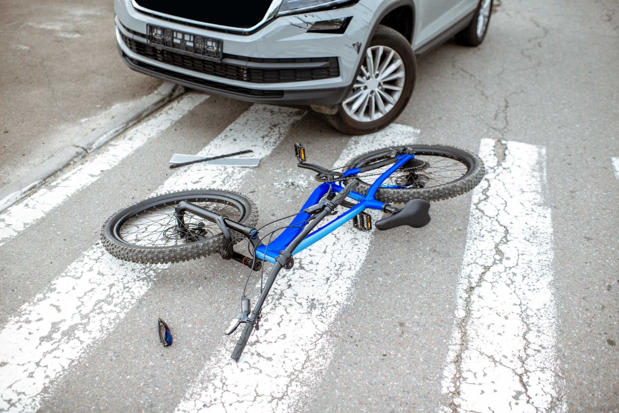 bicycle involved in an accident