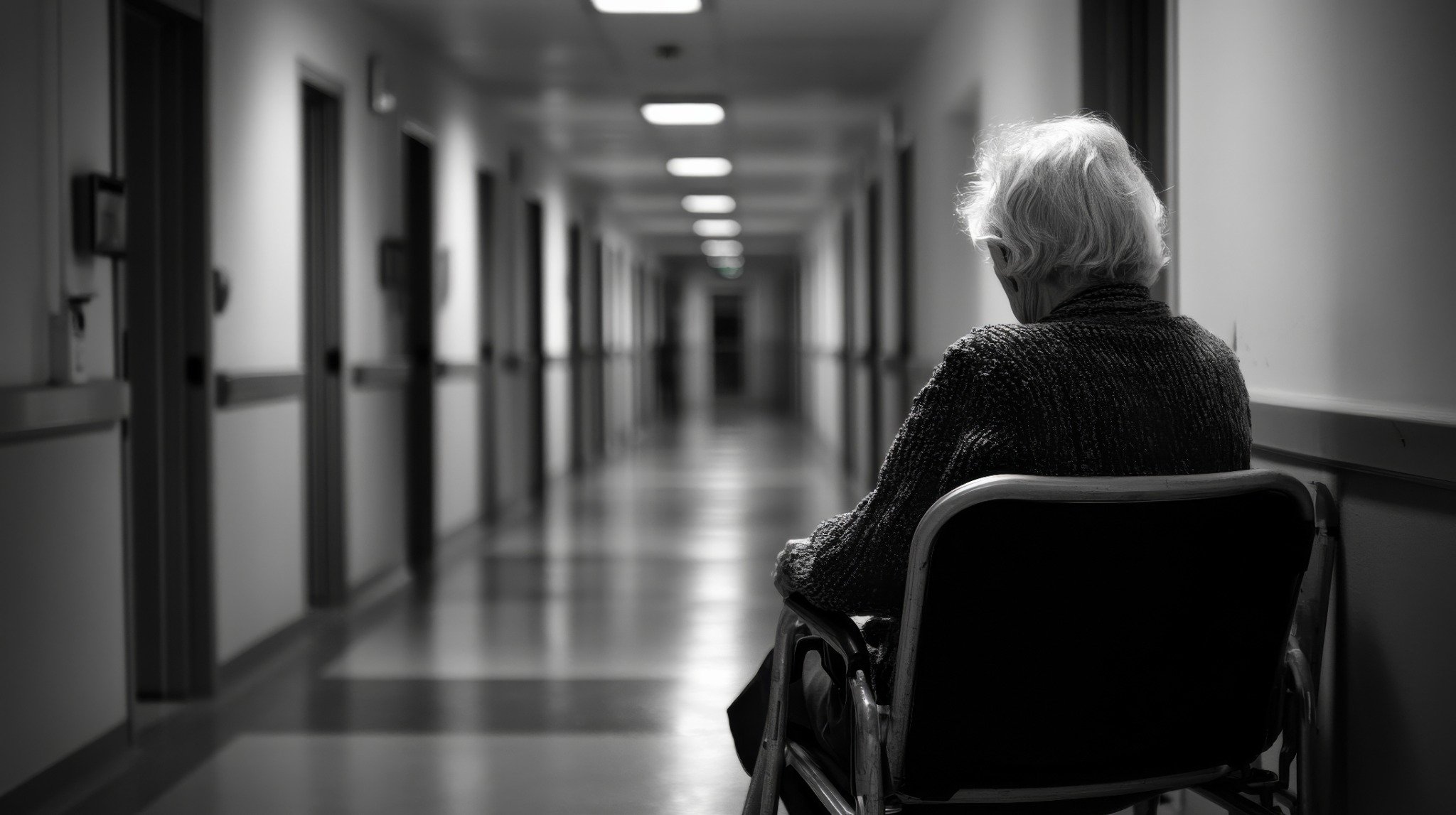 elderly person in nursing home