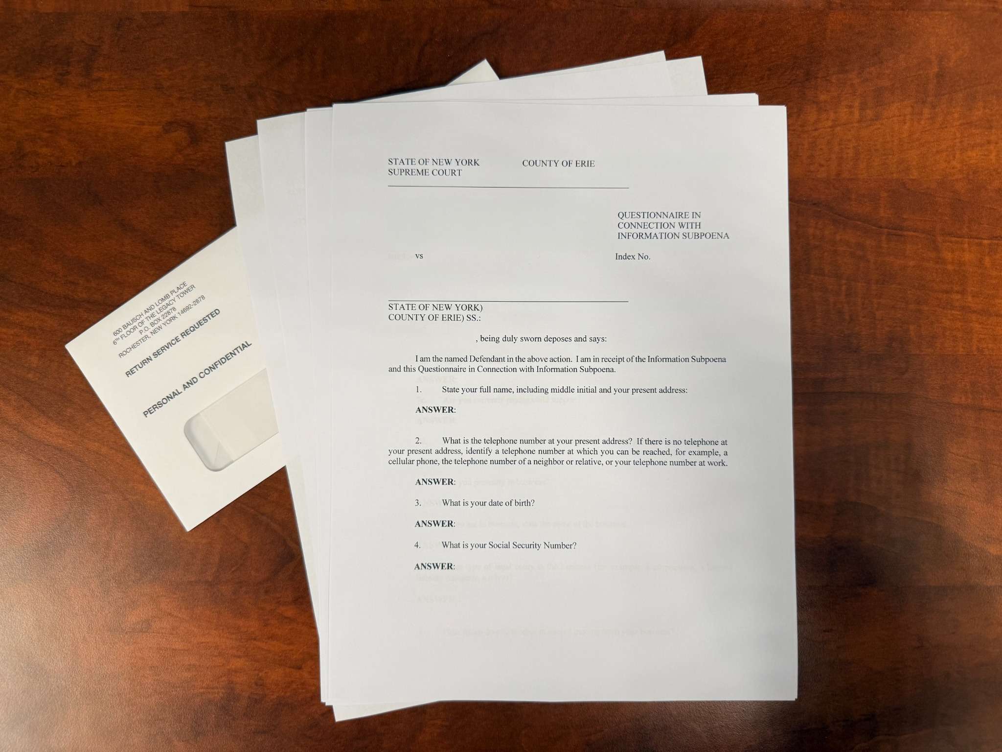 an information subpoena