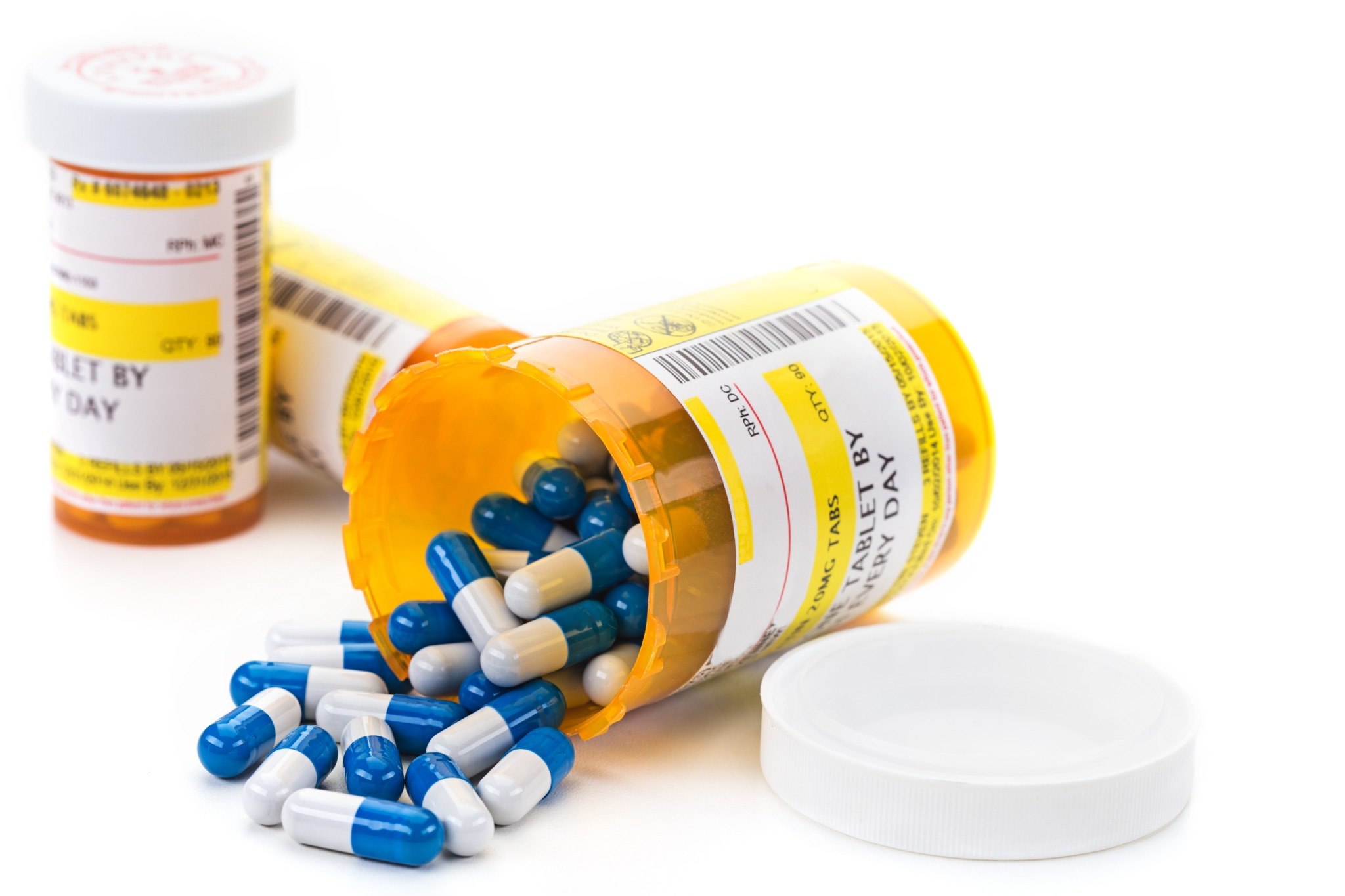 pills spilling out of a bottle
